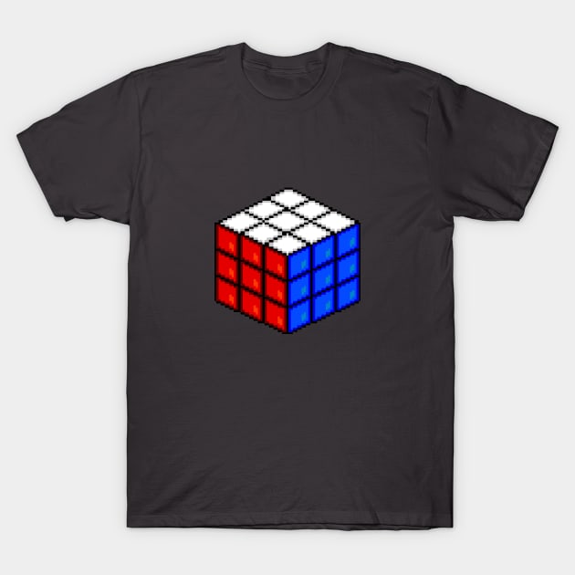 Rubik Pixel Cube T-Shirt by redpixelshake